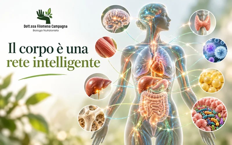 l corpo umano è una rete intelligente: come cellule, organi e sistemi comunicano tra loro